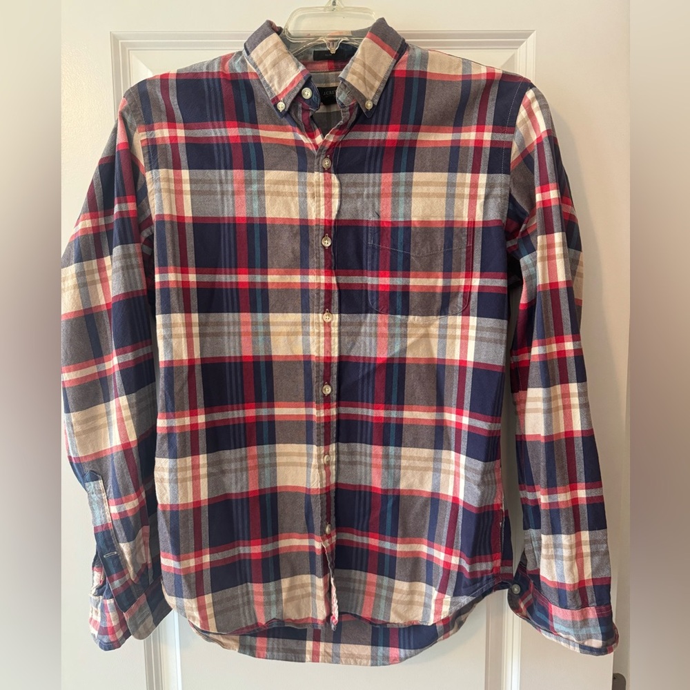 J. Crew Oxford Button Down Shirt Slim Fit Size Medium